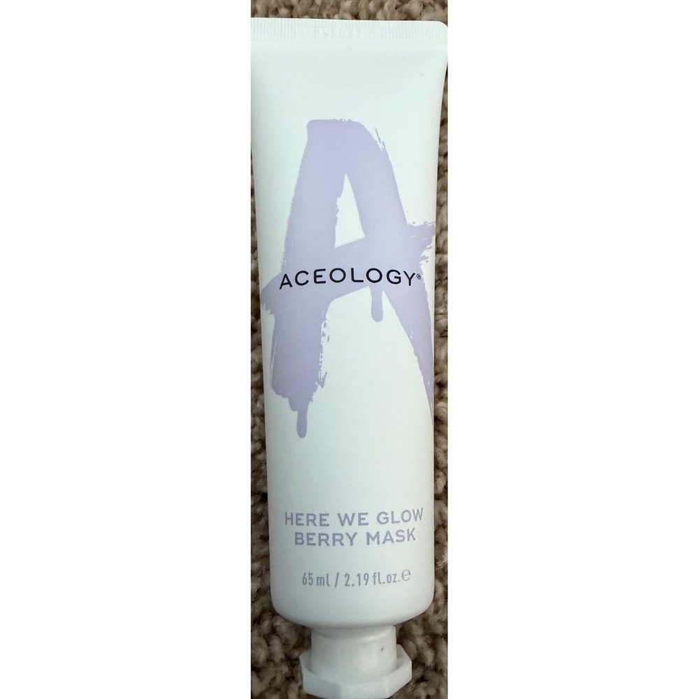 Aceology Here We Glow Berry Mask 65ml 2.19 oz Brightening Antioxidant Skincare